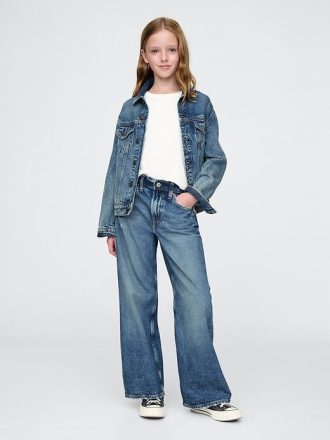 Jeans a gamba larga Stride a vita bassa per bambini