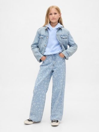Jeans a gamba larga Stride a vita bassa per bambini