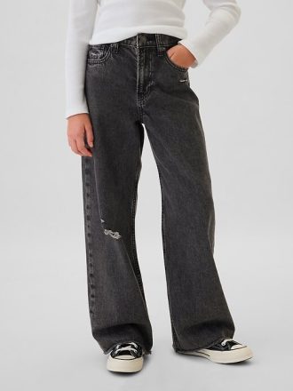 Jeans a gamba larga Stride a vita bassa per bambini