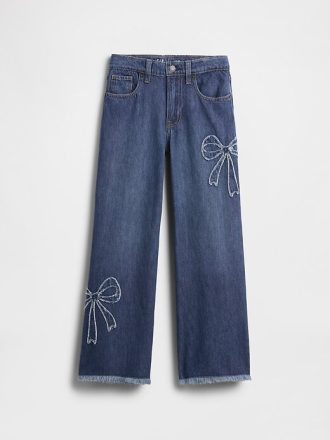 Jeans a gamba larga Stride a vita bassa per bambini