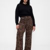 Jeans a gamba larga Stride in velluto a coste a vita alta