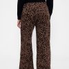 Jeans a gamba larga Stride in velluto a coste a vita alta