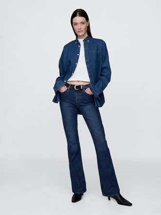 Jeans a stivaletto a vita media per neonati