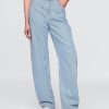 Jeans a vita alta con righe in denim ultrasoft