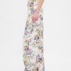 Jeans a vita alta con stampa floreale