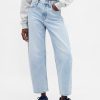 Jeans a vita alta con taglio a botte