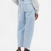 Jeans a vita alta con taglio a botte