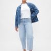 Jeans a vita alta con taglio a botte