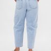 Jeans a vita alta con taglio a botte