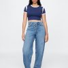 Jeans a vita alta incrociati