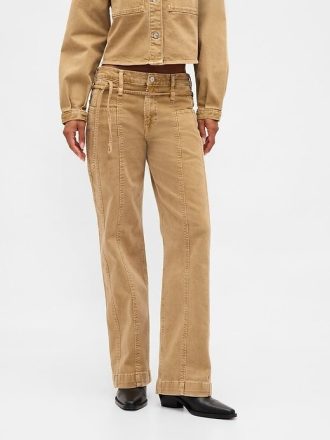 Jeans a vita bassa con cintura micro larga anni ’90