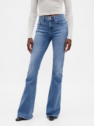 Jeans a zampa a vita bassa