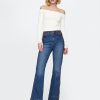 Jeans a zampa anni ’70 a vita alta