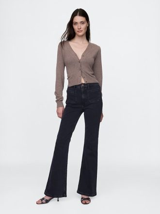 Jeans a zampa anni ’70 a vita alta