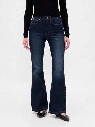 Jeans a zampa anni ’70 a vita alta