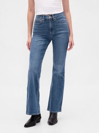 Jeans a zampa anni ’70 a vita alta