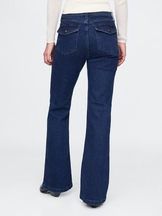 Jeans a zampa anni ’70 a vita alta