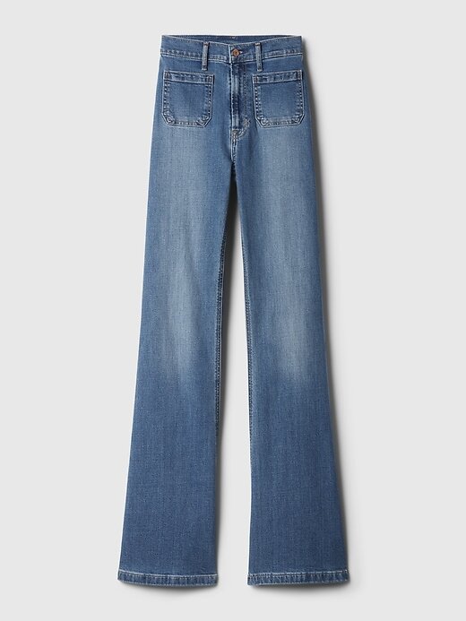 Jeans a zampa anni ’70 a vita alta Jeans a zampa anni ’70 a vita alta