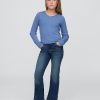 Jeans a zampa anni ’70 a vita alta per bambini Jeans a zampa anni ’70 a vita alta per bambini