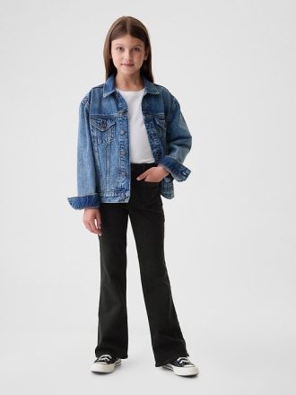 Jeans a zampa anni ’70 a vita alta per bambini