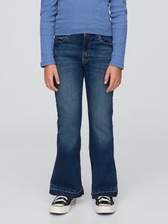 Jeans a zampa anni ’70 a vita alta per bambini