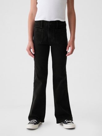 Jeans a zampa anni ’70 a vita alta per bambini