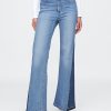 Jeans a zampa anni ’70 con toppe a vita alta Jeans a zampa anni ’70 con toppe a vita alta