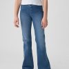 Jeans a zampa incrociati a vita alta per bambini Jeans a zampa incrociati a vita alta per bambini