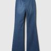 Jeans a zampa incrociati a vita alta per bambini Jeans a zampa incrociati a vita alta per bambini