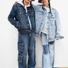 Jeans larghi cargo doppi per bambini