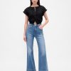 Jeans a zampa rilassati a vita alta Jeans a zampa rilassati a vita alta