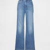Jeans a zampa rilassati a vita alta Jeans a zampa rilassati a vita alta