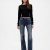 Jeans a zampa rilassati a vita media Jeans a zampa rilassati a vita media