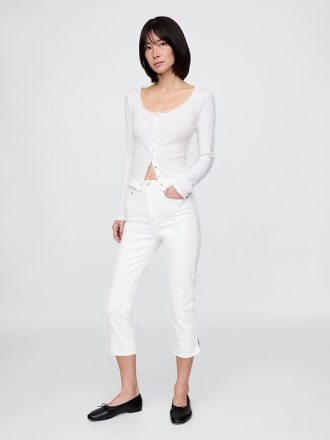 Jeans Capri a vita alta
