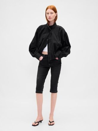 Jeans Capri a vita alta e cropped