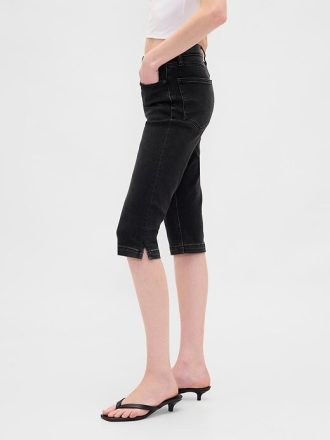Jeans Capri a vita alta e cropped