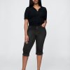 Jeans Capri a vita alta e cropped