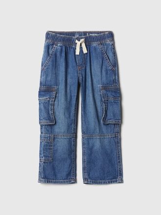 Jeans cargo larghi per neonati e bambini