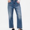 Jeans crop rilassati a vita media Jeans crop rilassati a vita media