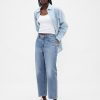 Jeans crop rilassati a vita media Jeans crop rilassati a vita media
