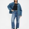 Jeans crop rilassati a vita media Jeans crop rilassati a vita media