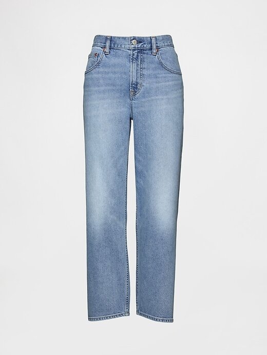 Jeans crop rilassati a vita media Jeans crop rilassati a vita media