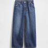 Jeans crop rilassati ultra morbidi a vita media per bambini Jeans crop rilassati ultra morbidi a vita media per bambini