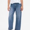 Jeans crop rilassati ultra morbidi a vita media per bambini Jeans crop rilassati ultra morbidi a vita media per bambini