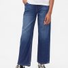 Jeans crop rilassati ultra morbidi a vita media per bambini Jeans crop rilassati ultra morbidi a vita media per bambini