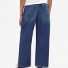 Jeans crop rilassati ultra morbidi a vita media per bambini Jeans crop rilassati ultra morbidi a vita media per bambini