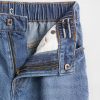 Jeans crop rilassati ultra morbidi a vita media per bambini Jeans crop rilassati ultra morbidi a vita media per bambini