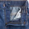 Jeans crop rilassati ultra morbidi a vita media per bambini Jeans crop rilassati ultra morbidi a vita media per bambini