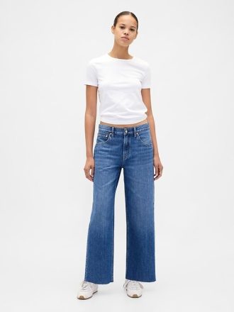 Jeans crop rilassati UltraSoft a vita bassa