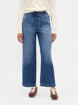 Jeans crop rilassati UltraSoft a vita bassa